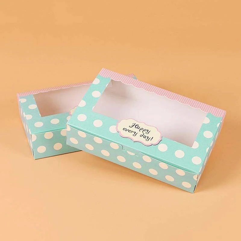 Uchampak - Sushi To Go Box with Window Small Cake Box Kraft Paper Treat Boxes for Pastry Window &amp; Foldable Pak 1