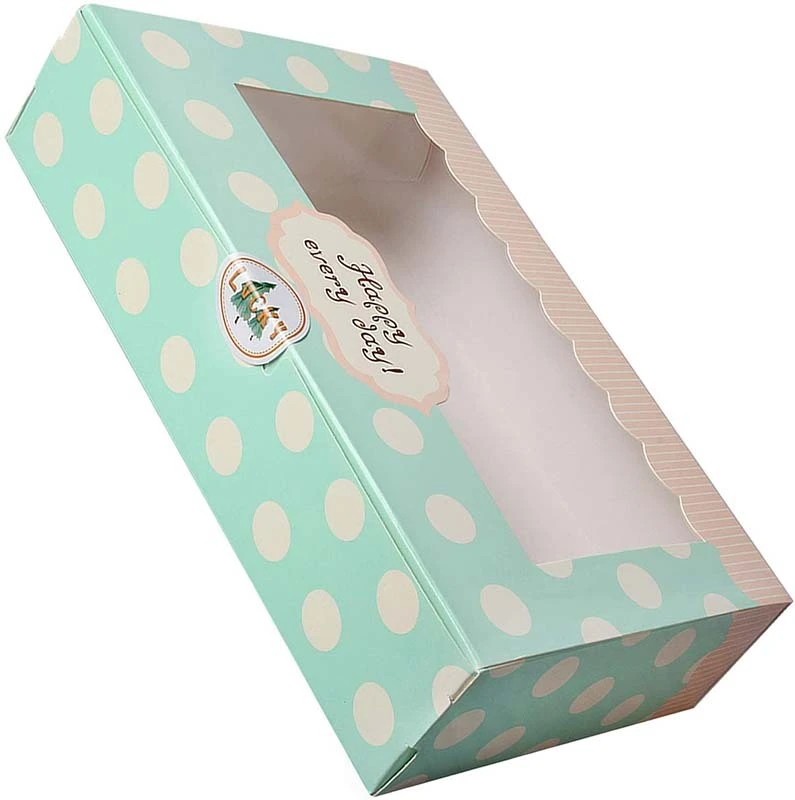Uchampak- Window Small Cake Box Kraft Paper Treat Boxes for Pastry, Cupcakes, Pie, Donuts Window &amp; Foldable Pak 1
