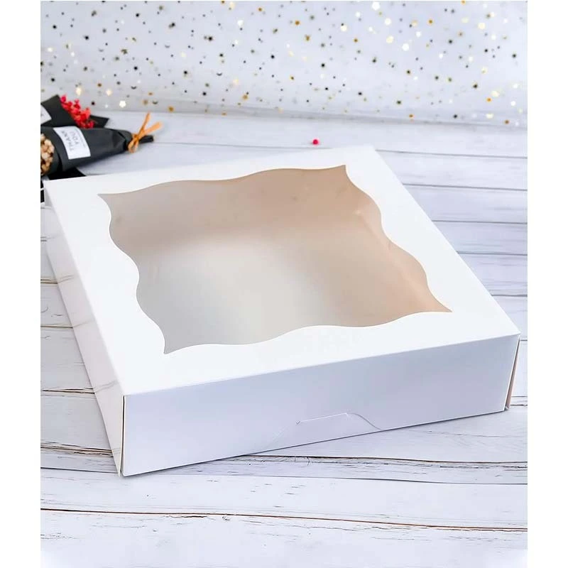 Uchampak -  Cookie Box with Window Auto-Popup Natural Disposable Pastries Boxes Bluk Window &amp; Foldable Pak 1