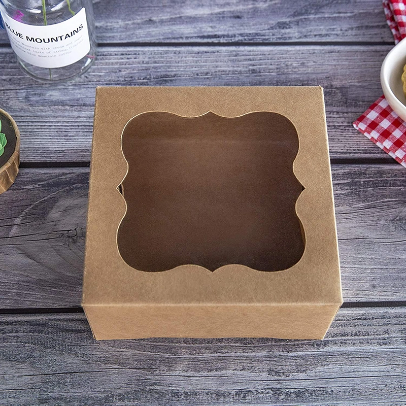 Uchampak- Bakery Boxes With Window Foldable For Pastry, Cupcakes, Pie 1