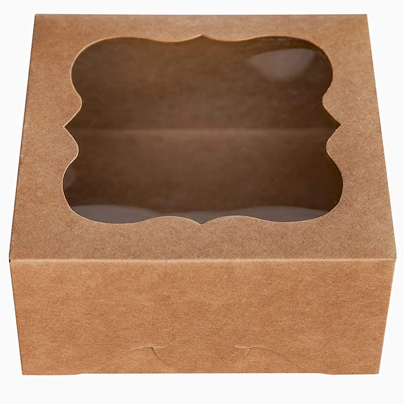 Uchampak - Bakery Boxes with Window Small Cake Box Party Box for Pastry, Cupcakes, Pie, Donuts Window &amp; Foldable Pak 1