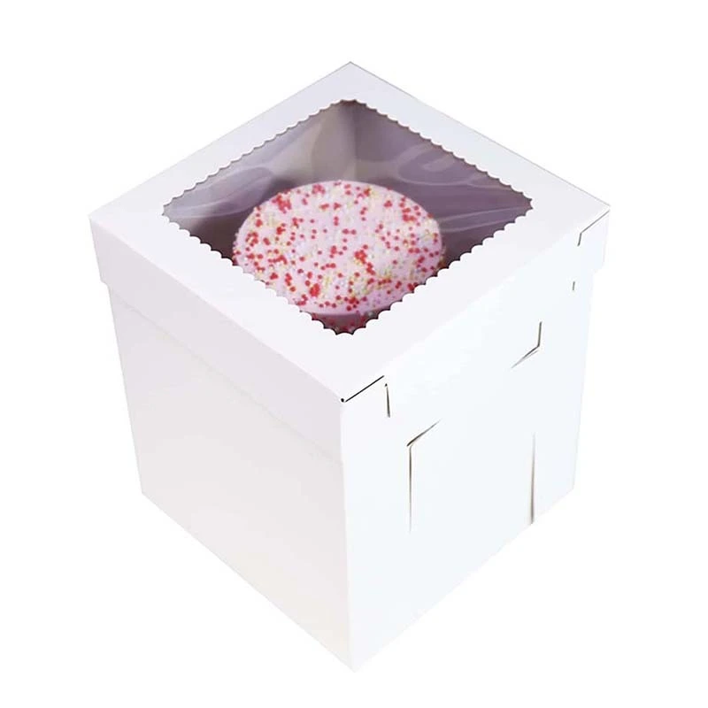 Uchampak - Foldable Bakery Boxes with Window Pastry Boxes for Cupcakes Candy Window &amp; Foldable Pak1 1