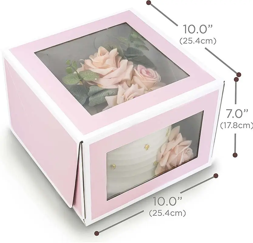 square cake boxes with window at Wholesale Prices | Uchampak 3