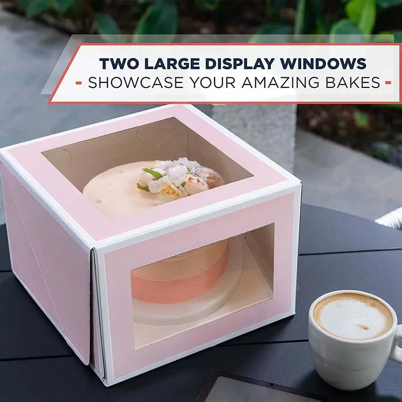square cake boxes with window at Wholesale Prices | Uchampak 4