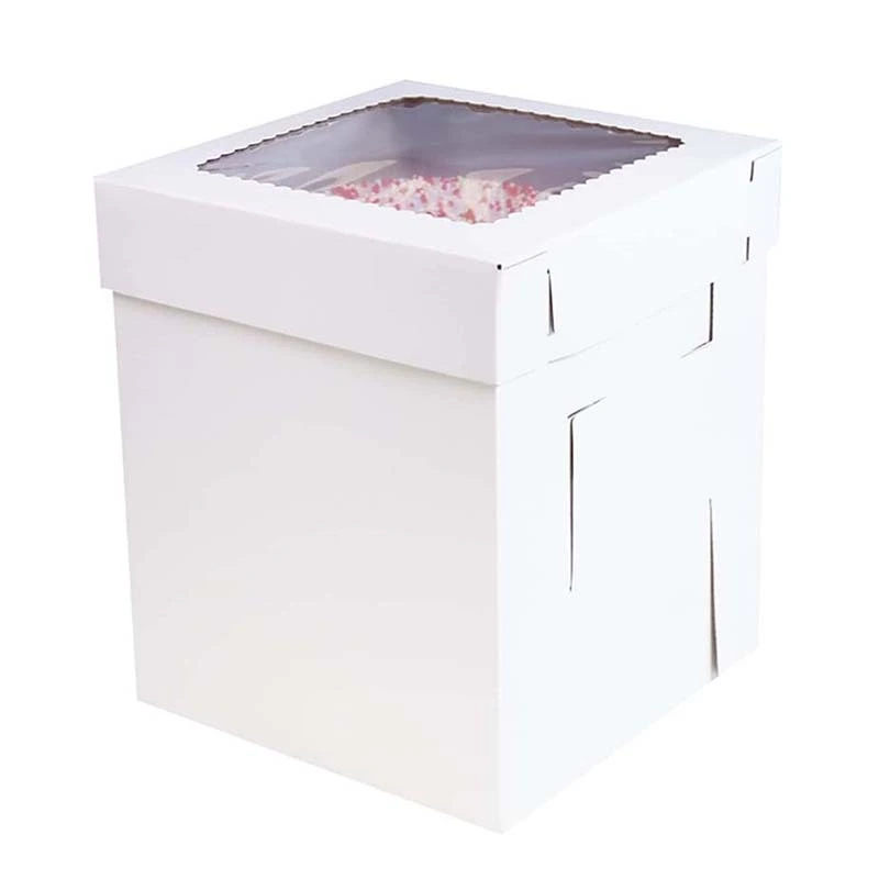Uchampak - Foldable Bakery Boxes with Window Pastry Boxes for Cupcakes Candy Window &amp; Foldable Pak2 1