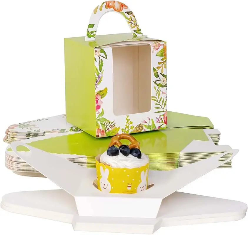 อุจำปาก- กระดาษแข็งประหยัดพื้นที่ มีหน้าต่าง เหมาะสำหรับใส่กล่องขนมและบิสกิต กล่องเค้กมีหน้าต่าง 1