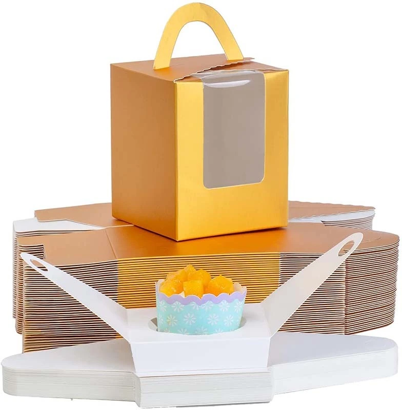 Uchampak - disposable environmentally friendly paper box, foldable flat sushi box suitable for sushi, biscuits 1