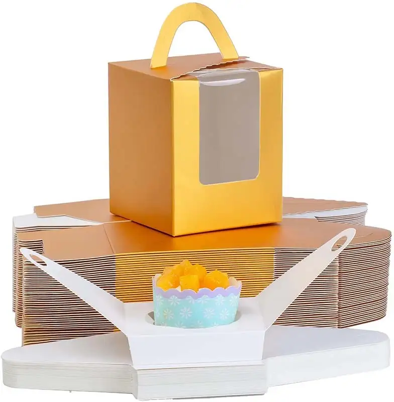 Uchampak - disposable environmentally friendly paper box, foldable flat sushi box suitable for sushi, biscuits 1