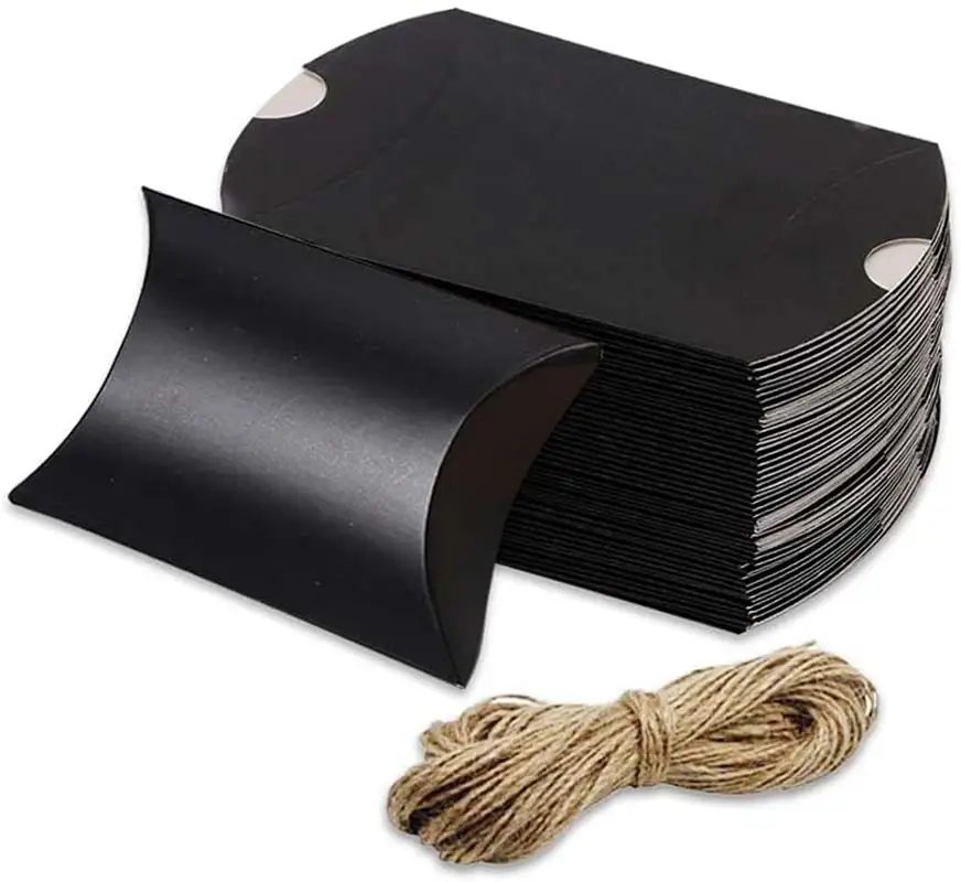 Uchampak - Kotak Hitam Kotak Hadiah Kecil, Kotak Hadiah Mini 3.5 x 2.8 Inci untuk Pembungkusan Perniagaan Kecil 1