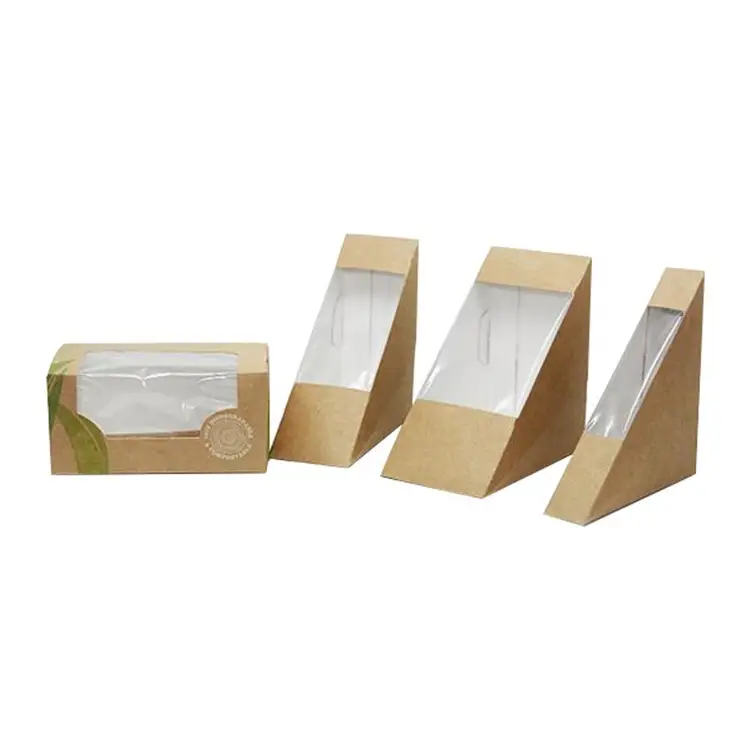 Uchampak - Saliekamā papīra sviestmaižu kaste iepakojumam Logs &amp; Salokāms iepakojums 1