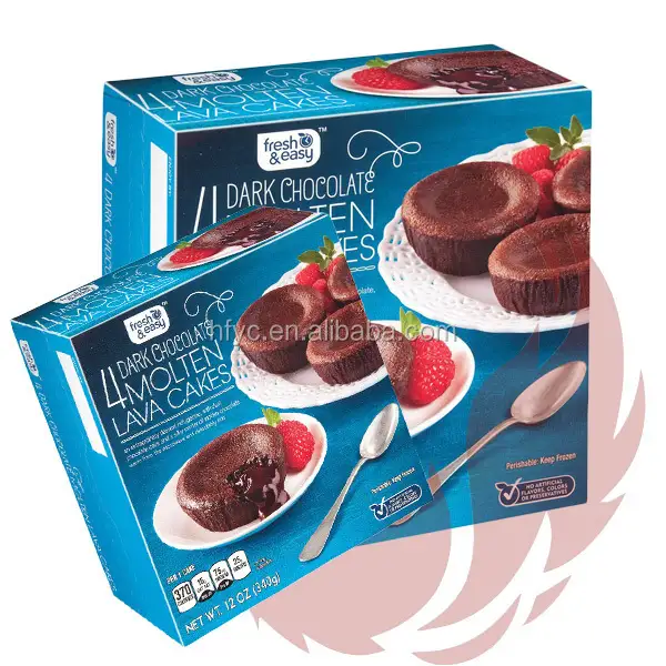 Uchampak - cajas de embalaje personalizadas para fondant de chocolate congelado Window &amp; Paquete plegable 1