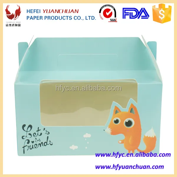 Oblong Cake Box with Window Factory Price for Takeaway Packaging 3