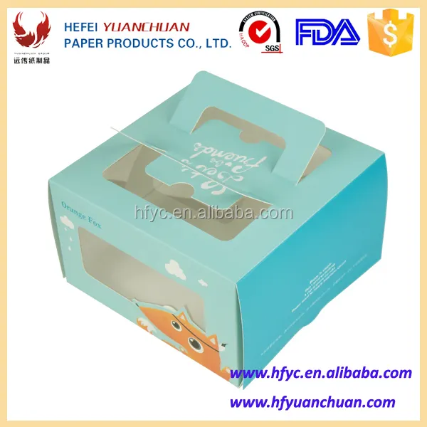 Oblong Cake Box with Window Factory Price for Takeaway Packaging 4