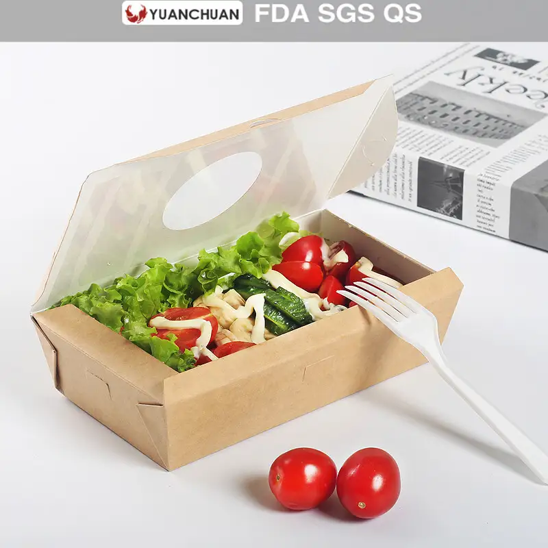 Uchampak - Biodegradable kraft charta partus fructum continens Fenestra &amp; Foldable Pak 1