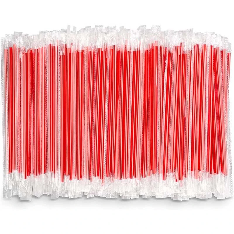 Uchampak - Coffee Stirrers Sticks Individually Wrapped 6.7in, Disposable coffee straw stirring rod, Coffee Straw 1