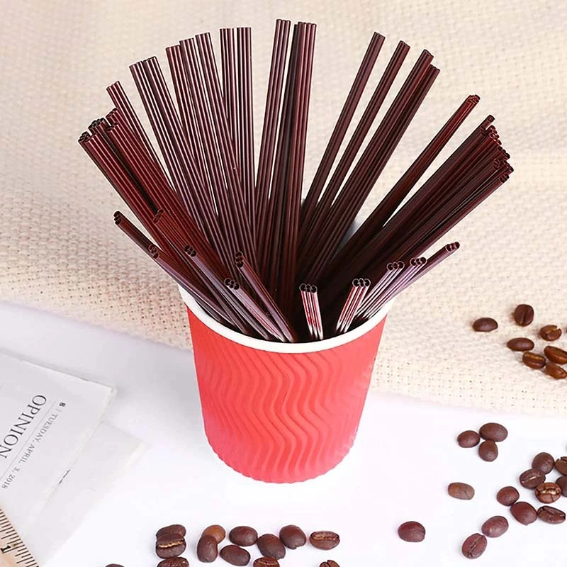 Uchampak- Coffee Stirrers Sticks Individually Wrapped 6.7in, Disposable coffee straw stirring rod, Coffee Straw1 1