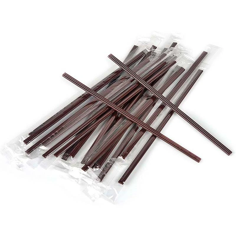 Uchampak- Coffee Stirrers Sticks Individually Wrapped 6.7in, Disposable coffee straw stirring rod, Coffee Straw2 1