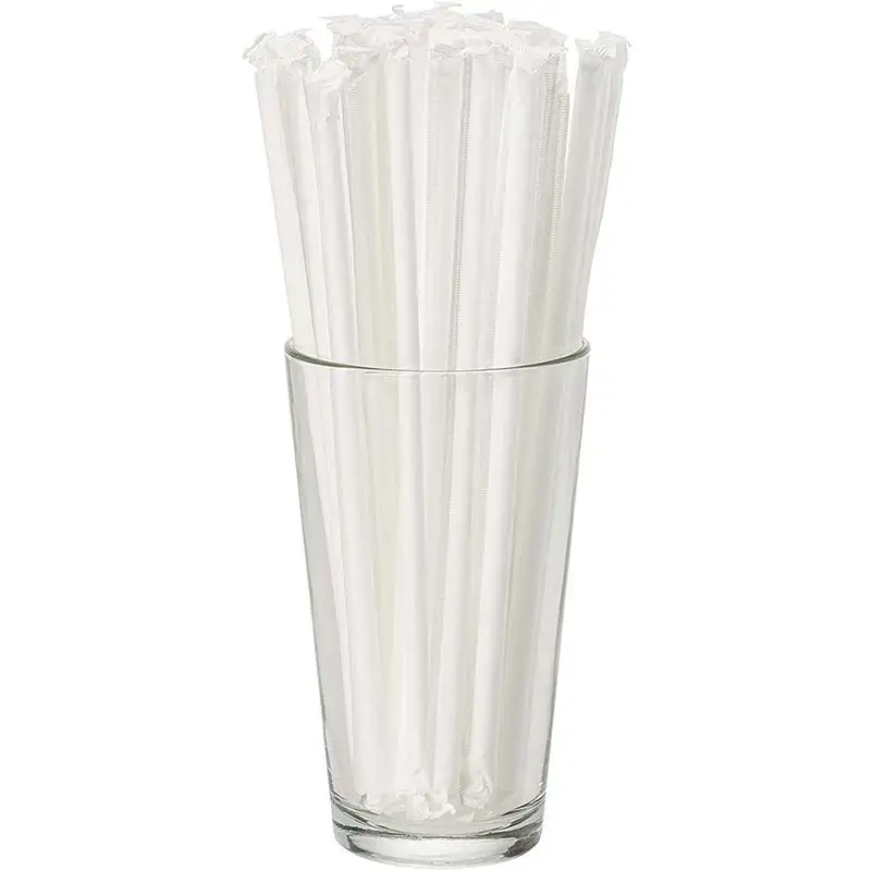 Uchampak - Canudos agitadores de plástico embrulhados individualmente, bastões pretos de 5,75 polegadas para beber para coquetéis 1