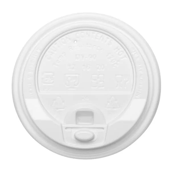 Uchampak - Plastic Lids for Disposable Paper Hot Cups, Fits most Cups Recyclable Easy-Flow Anti-Spill Design2 1