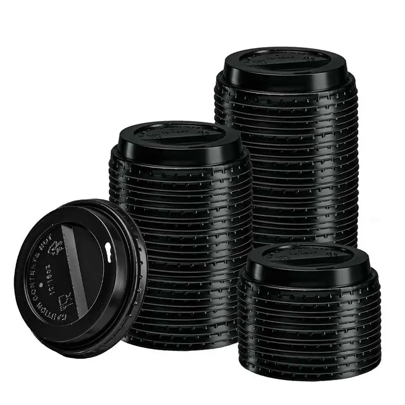 Uchampak - リサイクル可能なドーム蓋、ポータブルドリンク用コーヒーカップ蓋、8、10、12、16、20オンスに適合 1