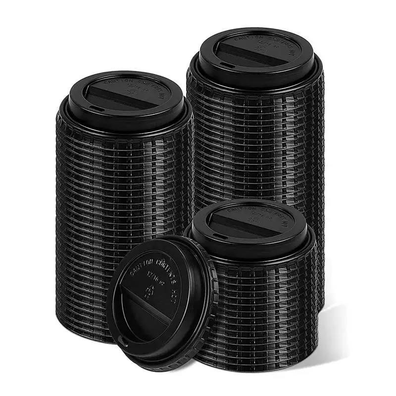 Uchampak- Coperchi a cupola riciclabili, coperchio per tazza di caffè per bevande portatili, adatto per 8, 10, 12, 16, 20 bicchieri di carta usa e getta 1