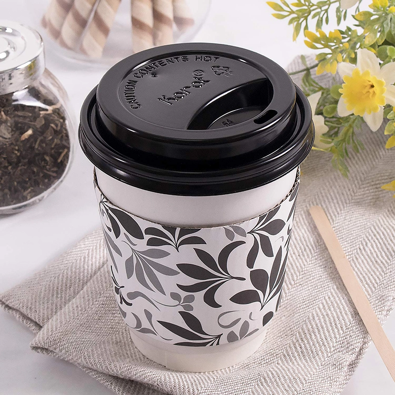 Uchampak- Recyclable Dome Lids, Coffee Cup Lid for Portable Drinks Fits 8, 10, 12, 16, 20, 24oz Disposable Paper Cups 1