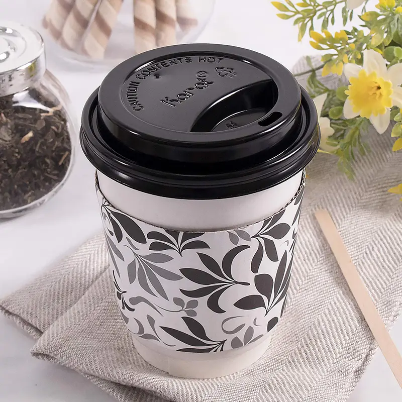 Uchampak- Kierrätettävät kupukannet, kahvikupin kansi kannettaville juomille Sopii 8, 10, 12, 16, 20, 24 unssin kertakäyttöisiin paperimukeihin 1