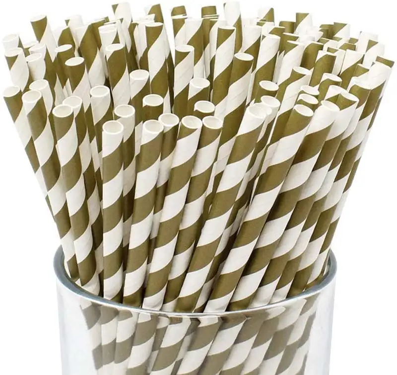 Уцхампак - биоразградиве папирне сламке на велико, пругасте сламке за пиће у разним бојама дугиних боја за сокове Додаци6 1