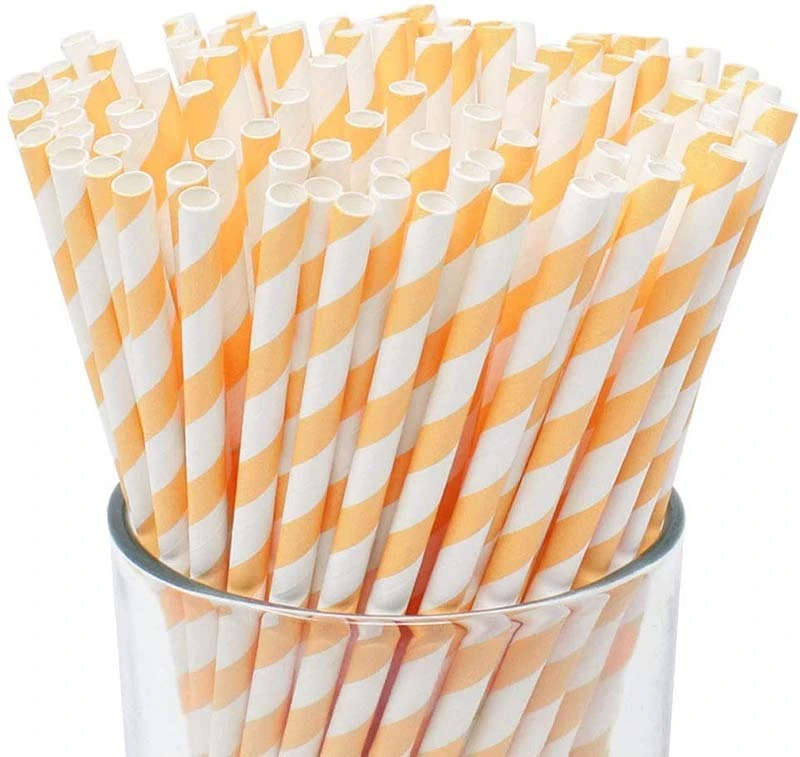 Uchampak- Biodegradable Paper Straws Bulk, Assorted Rainbow Colors Striped Drinking Straws for Juice, shakes Accessories7 1