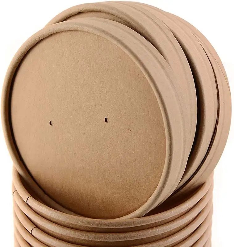 Uchampak - Poke Pak jednokratna okrugla posuda za juhu s papirnatim poklopcem zdjelica za ponijeti kvadratna/okrugla/pravokutna zdjelica posuda2 1