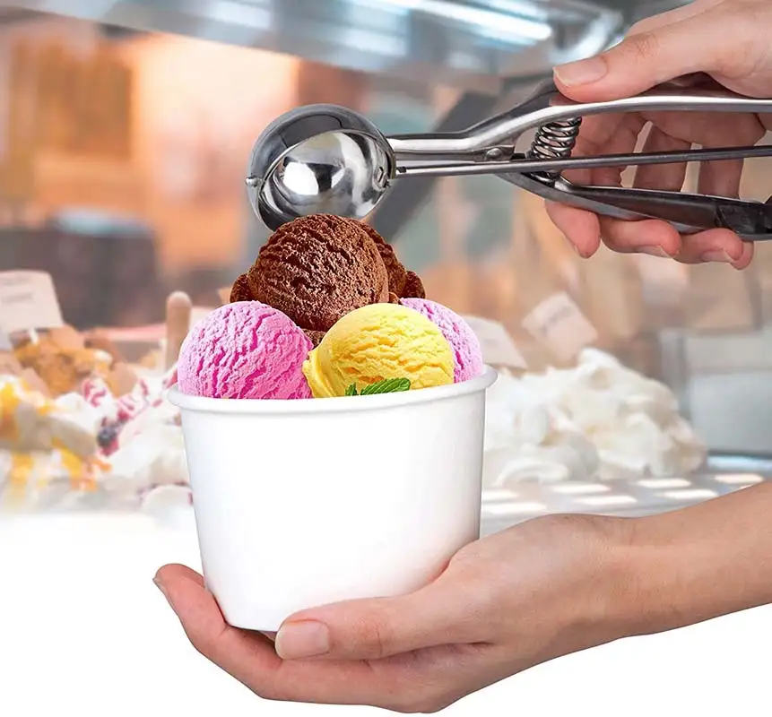 Uchampak- Pak Engangs rund suppebeholder med papirlokk for å gå bolle matbeholder salatbolle suppebeholder 1