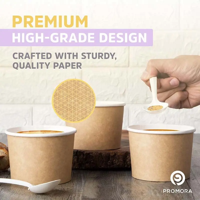 Paper Bowl 500ml Soup Containers Wholesale - Uchampak 3