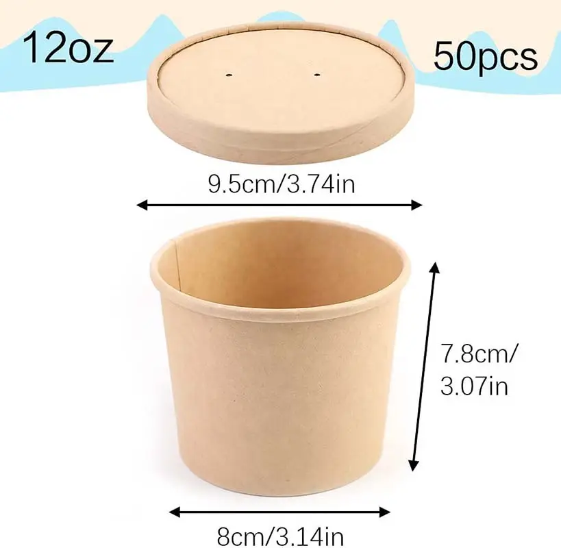 High End 16 Oz Paper Soup Cups Made in China for Takeaway Packaging 2
