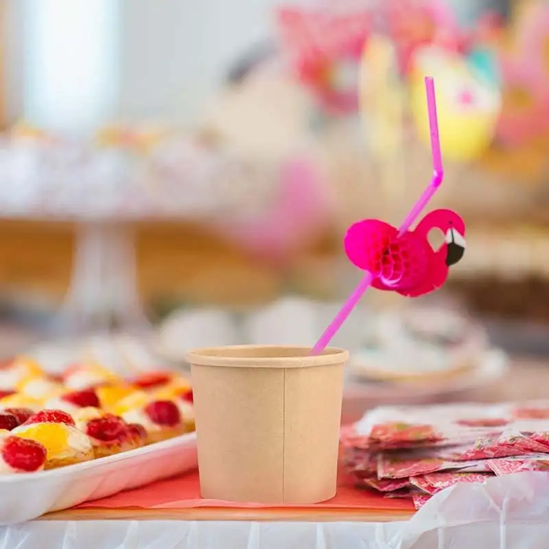 Uchampak - kraftbolle Poke Pak rund engangssuppe med papirlokk for å gå til bollesuppebeholder/kopp papirskål 1