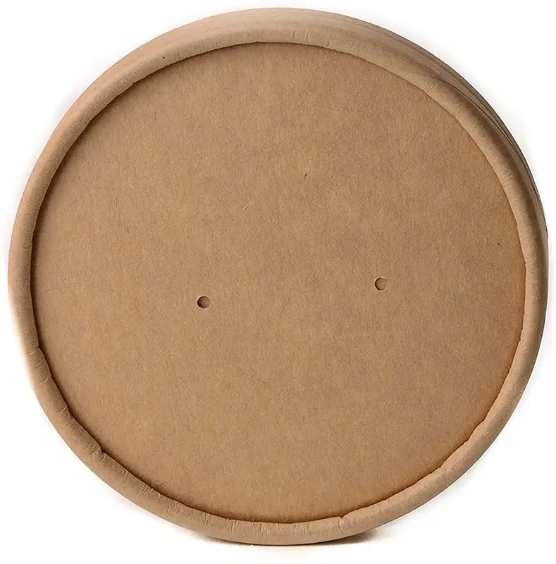 Uchampak- حاوية شوربة مستديرة للاستعمال مرة واحدة من Poke Pak مع غطاء ورقي لوضع الوعاء 1