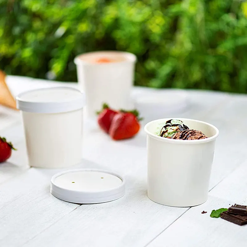 Custom Disposable Paper Bowls with Lids for Cafes 6