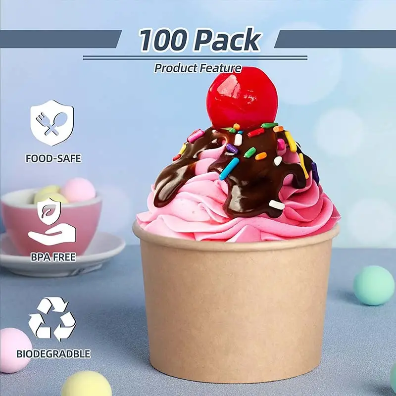 Hot Selling Paper Soup Cups with Lids for Takeaway Packaging 5