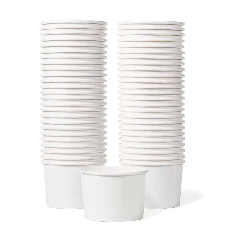 Uchampak - Disposable Soup tais rau cov zaub mov kub lossis txias, Cov Khoom Noj Khoom Haus Kho Kho Kho Khob rau Sundae Frozen Yogurt Soup Container 1