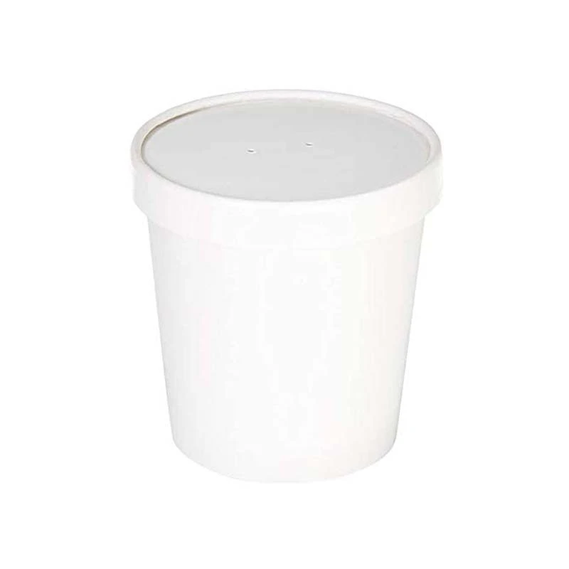 YuanChuan - Disposable Soup Bowls Bulk Free Party Supplies for Hot/Cold Food, Soup Kraft bowls with PP lids Food containers Container 1