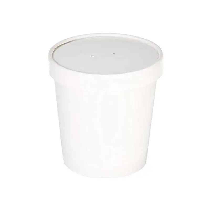 Uchampak - קערות מרק חד פעמיות, ציוד למסיבות, ללא כמות גדולה, לאוכל חם/קר, קערות מרק קראפט עם מכסי PP, מיכלי אוכל 1