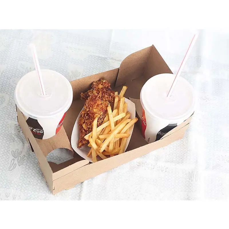 Uchampak - Qog'ozli oziq-ovqat tovoqlari Bir martali ishlatiladigan kraft qog'ozli oziq-ovqat patnislari Yog'ga chidamli qayiqda qayta ishlanadigan va to'liq biologik parchalanadigan ekologik toza oziq-ovqat tovoqlari5 1