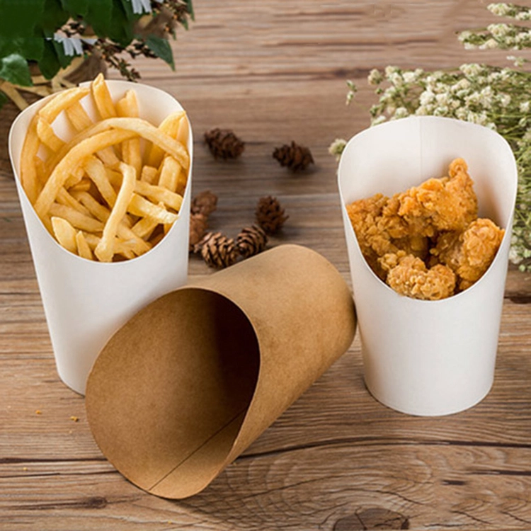 Uchampak- Low price french fries packaging box for fast with cone shape Bio Box 1