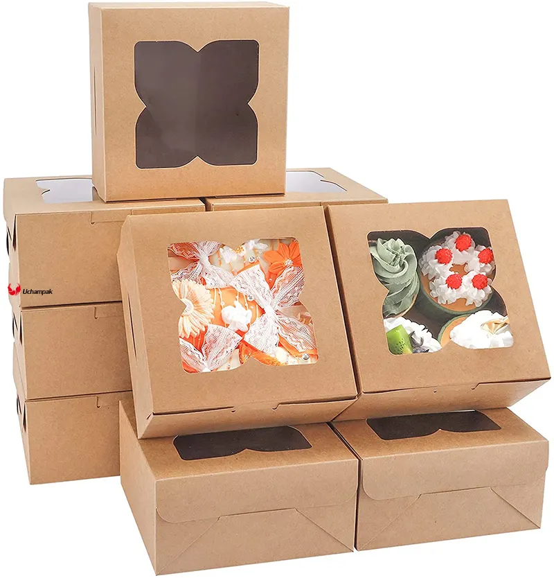 Custom cardboard platter box with window  Manufacturer | Uchampak 1