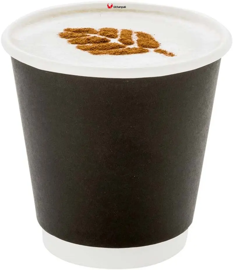 Custom custom double wall paper coffee cups  Manufacturer | Uchampak 1