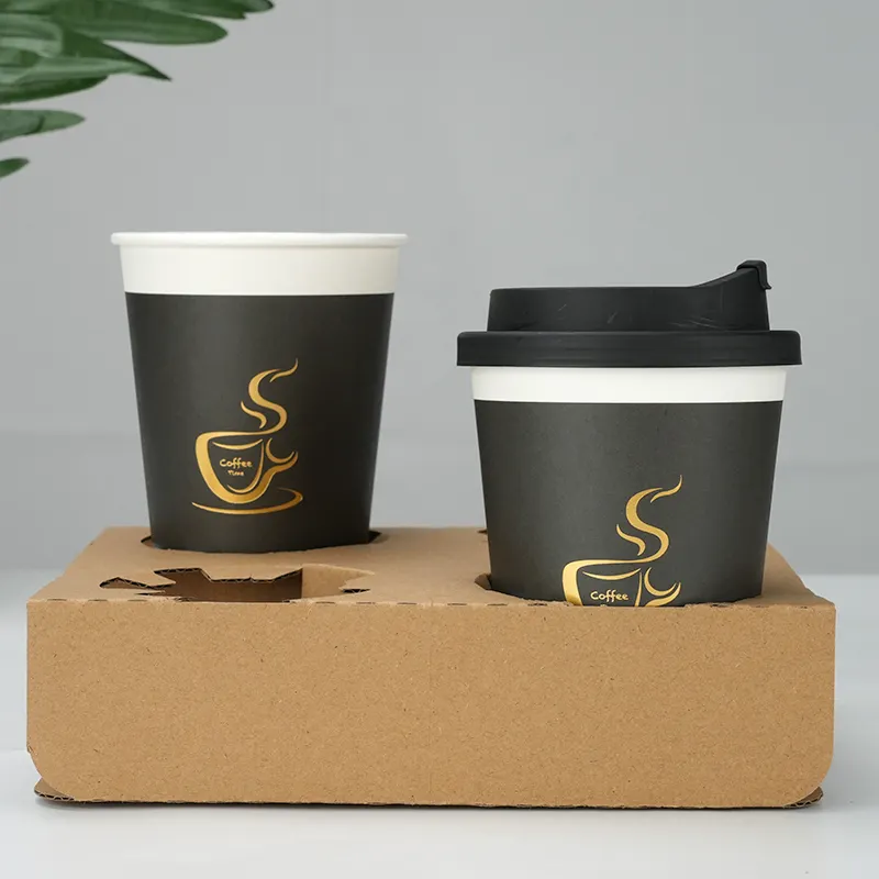Per tazze da caffè compostabili a doppia parete Greasy Spoon Parole e logo / Imballaggio personalizzato / Specifiche personalizzate (colore di Uchampak 7