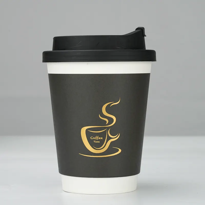 Per tazze da caffè compostabili a doppia parete Greasy Spoon Parole e logo / Imballaggio personalizzato / Specifiche personalizzate (colore di Uchampak 9