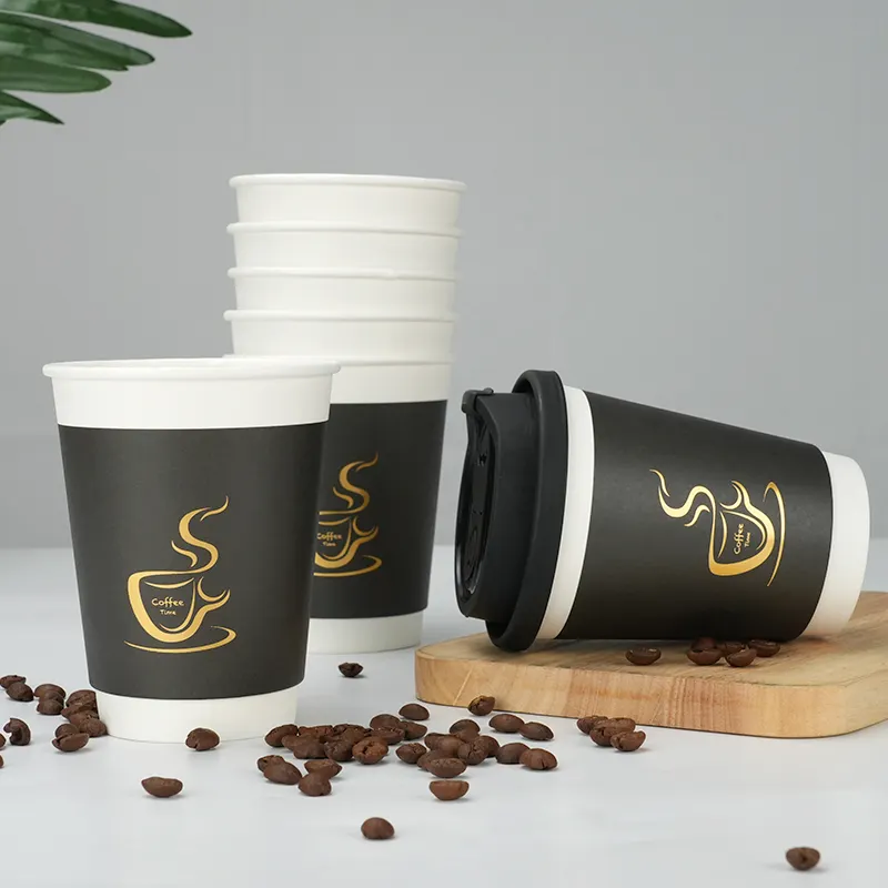 Per tazze da caffè compostabili a doppia parete Greasy Spoon Parole e logo / Imballaggio personalizzato / Specifiche personalizzate (colore di Uchampak 6