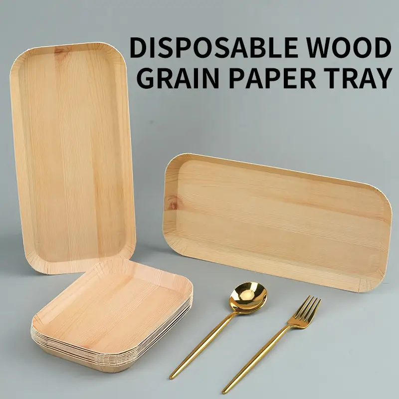 일회용 종이 접시, 가정 용지 판, 야채 접시, 나무 곡물 종이 케이크 접시, 종이 접시 1