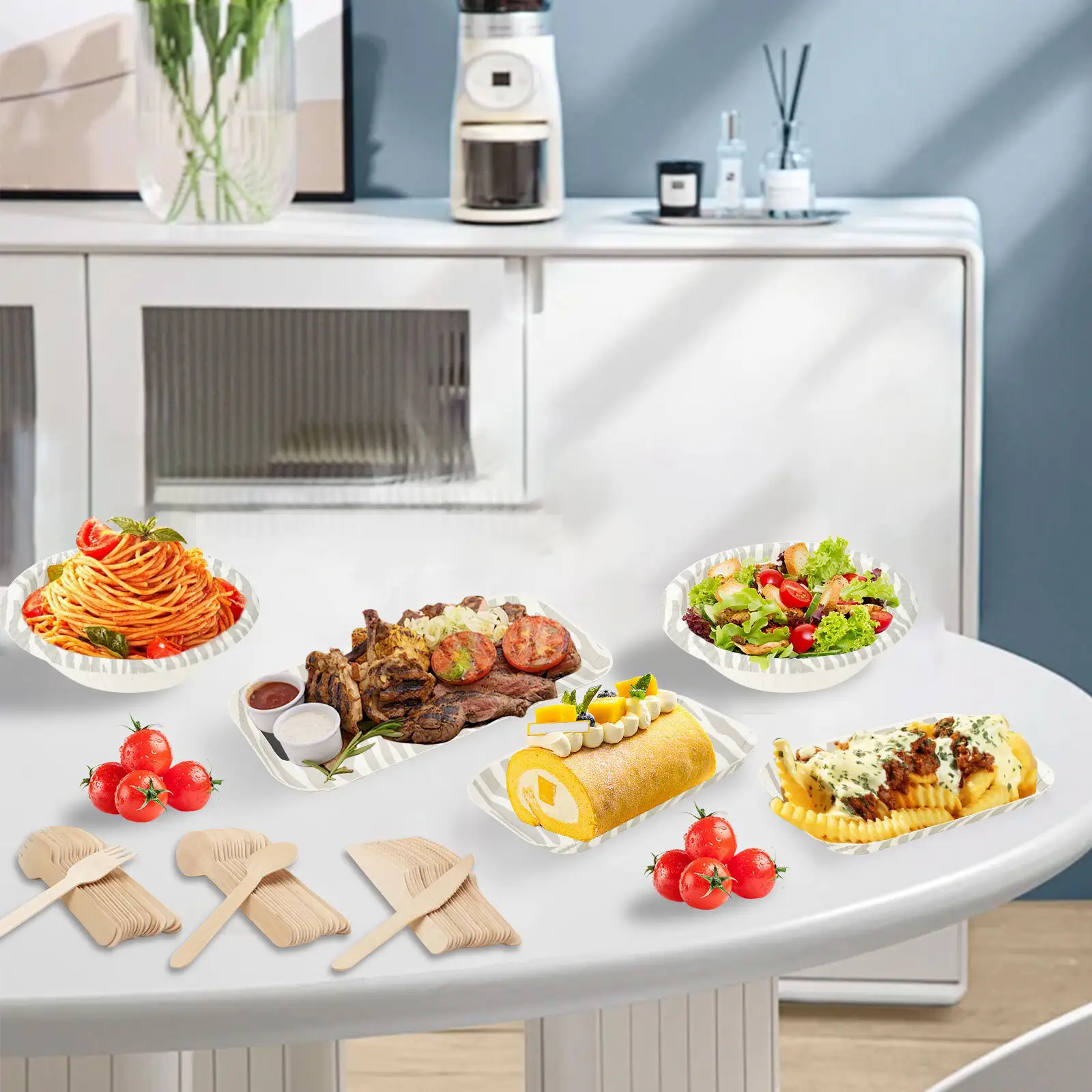 Piatti di carta per alimenti provenienti direttamente dalla Cina per i bar 9