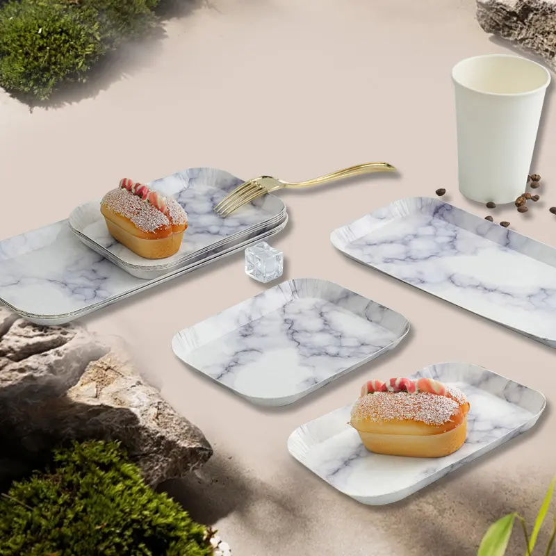 For Takeaway Food Packaging Paper Serving Boats Words and Logo / Customized Packaging / Customized Specifications (color by Uchampak 6